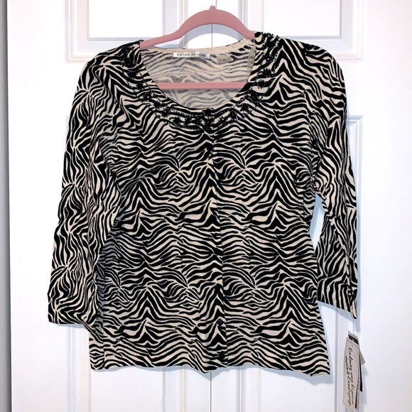 Zebra Print Cardigan - Picture 1 of 3